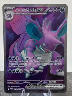 Pokemon Nidoking EX Team Rockets Destined Rivals Card 216/182 N/M - Image 1