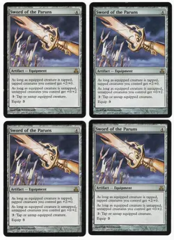Sword of the Paruns x4 4x 2006 Guildpact PLAYSET Rare Artifact MTG SP - NM AZ2 - Image 1