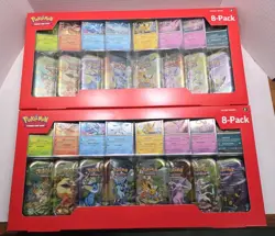 Pokemon TCG: Prismatic Evolutions 8 Mini-Tins Promos Costco Lot Of 2 **IN HAND** - Image 2
