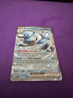 Pokemon Blastoise EX TCG Double Rare Holo Card 009/165 Pokemon 151 - Image 1