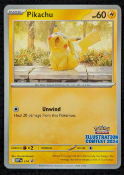 Pikachu - SVP214 Illustration Contest 2024 Black Star Promo Pokemon - NM - Image 1