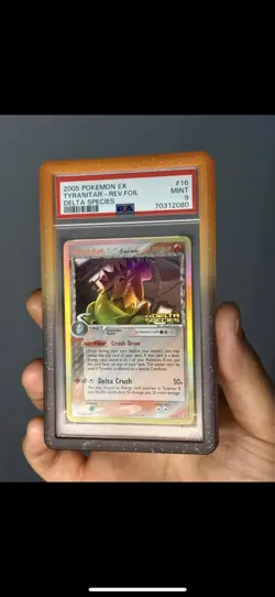 2005 POKEMON EX DELTA SPECIES #16 TYRANITAR-REVERSE FOIL PSA 9 - Image 1