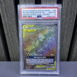 Pokemon Moltres Zapdos Articuno GX Rainbow 69/68 Hidden Fates 2019 PSA 10 Gem MT - Image 1