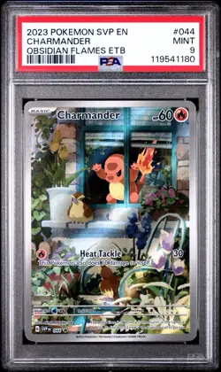 2023 POKEMON SVP EN-SV BLACK STAR PROMO #044 CHARMANDER PSA 9 - Image 1