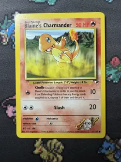 Pokemon TCG Blaine's Charmander Gym Heroes 61/132 Unlimited - LP - Image 1