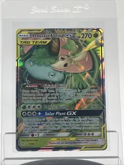 Venusaur & Snivy GX 1/236 Cosmic Eclipse Rare Pokemon Card NM - Image 1