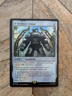 T-45 Power Armor Surge Foil MtG Fallout 0673 Magic the Gathering Card - Image 1