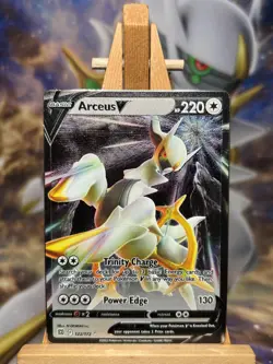 Pokemon- Sword & Shield- Arceus V & Arceus Vstar Metal Cards 122-123/172- NM - Image 1