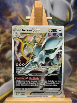 Pokemon- Sword & Shield- Arceus V & Arceus Vstar Metal Cards 122-123/172- NM - Image 3