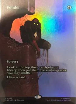MTG Marvel Spider-Man Ponder Foil Borderless #13 - Image 1