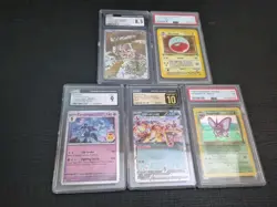 Lot Of 5 Pokemon Card Graded Slabs Charizard, Electrode Psa, Cgc - Image 1