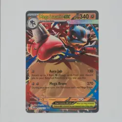 Pokemon TCG Mega Lucario ex 077/132 Mega Evolution Holo Double Rare Mint Card - Image 1