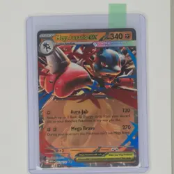 Pokemon TCG Mega Lucario ex 077/132 Mega Evolution Holo Double Rare Mint Card - Image 2