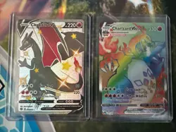 Charizard V 2020 Pokemon Champions path 079 & VMax Rainbow 074 Set - Image 1