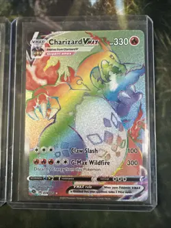 Charizard V 2020 Pokemon Champions path 079 & VMax Rainbow 074 Set - Image 3
