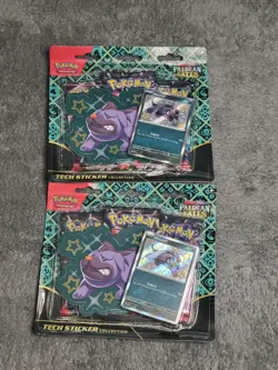 Pokemon Paldean Fates Tech Sticker Collection 3 Booster Pack Blister Lot Of 2 - Image 1