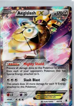Pokemon TCG Aegislash-EX 65/119 Phantom Forces Holo NM - Image 1