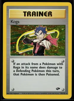 Koga 19/132 Unlimited Holo Rare Pokemon 2000 WOTC Gym Challenge - Image 1