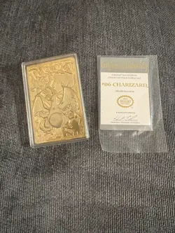 1999 Pokemon Special Edition 23 karat Gold Plated Trading Card / #06 Charizard - Image 1