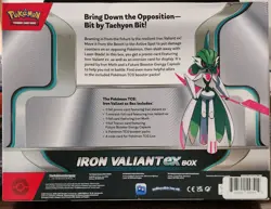 IRON VALIANT EX BOX Pokemon TCG 4 Booster Packs + 4 Foil Promo Cards SEALED NEW - Image 2