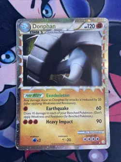 Donphan Prime 107/123 HGSS HeartGold Soulsilver Holo 2010 Pokemon TCG Card LP - Image 1