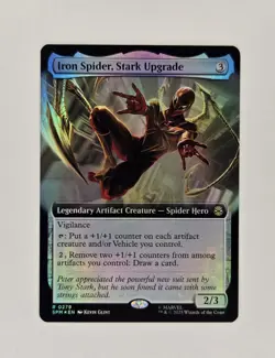 Iron Spider, Stark Upgrade Extended Art Foil 0279 Magic The Gathering Spider-Man - Image 1