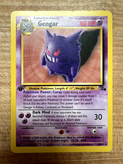 Gengar 20/62 Pokemon TCG Fossil 1st Edition Non-Holo Rare - Moderately Played - Image 1