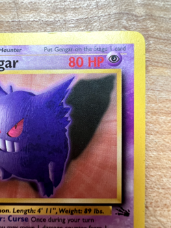 Gengar 20/62 Pokemon TCG Fossil 1st Edition Non-Holo Rare - Moderately Played - Image 3
