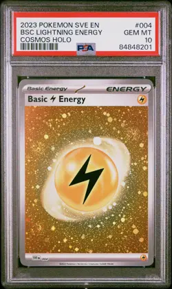 2023 Pokemon Sve En-Basic Energies #004 Bsc Lightning Energy Cosmos Holo PSA 10 - Image 1
