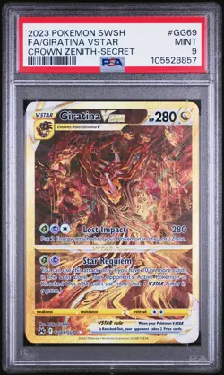 2023 POKEMON SWORD & SHIELD CROWN ZENITH SECRET FULL ART/GIRATINA VSTAR PSA 9 - Image 1