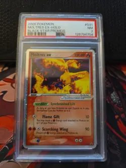 Pokemon 2005 Black Star Promos #031 Moltres EX-Holo Psa 7 - Image 1