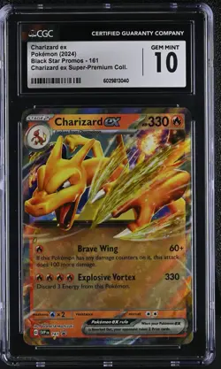 Pokemon 2024 Charizard ex 161 2024 Black Star Promos CGC 10 - Image 1