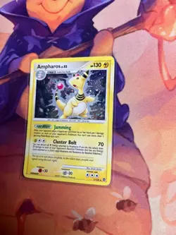 Ampharos Secret Wonders Holo Rare Pokemon Card 1/132 LP - Image 2
