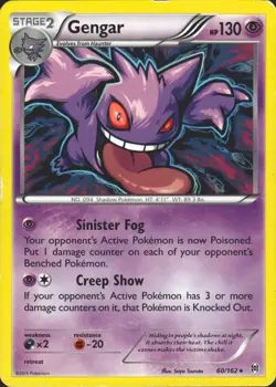 Gengar 60/162 XY BREAKthrough Non-Holo Rare Deck Exclusives Pokemon Card LP/MP - Image 1