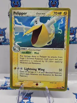 Pelipper Delta Species 14/17 Holo Rare Foil Pop 5 Series Pokemon Card LP - Image 1