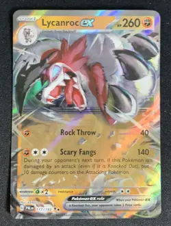 Lycanroc ex 117/193 Paldea Evolved Double Rare Holo Pokemon TCG Card NM - Image 1
