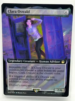 Clara Oswald (Extended Art) (Surge Foil) Magic MTG Doctor Who (0923) NM - Image 1