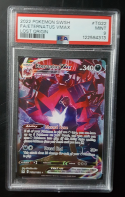 2022 POKEMON SWSH LOST ORIGIN #TG22 FULL ART ETERNATUS VMAX PSA 9 MINT - Image 1