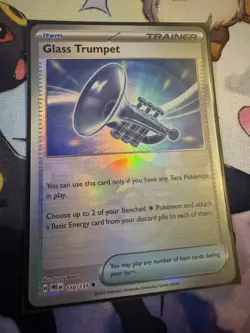 Glass Trumpet (Poke Ball Pattern) 110/131 Pokemon TCG Prismatic Evolutions Holo - Image 1