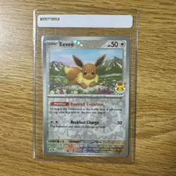 Eevee 2025 Pokemon Day 074/131 Prismatic Holo Cosmos Stamped Promo English - Image 1