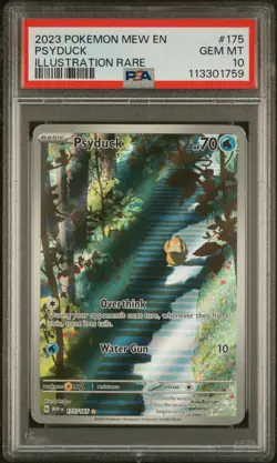 2023 POKEMON MEW EN-151 ILLUSTRATION RARE #175 PSYDUCK PSA 10 - Image 1