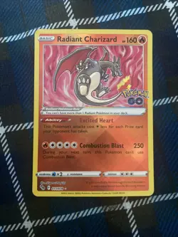 Pokemon Radiant Charizard - Pokemon GO (PGO) 011/078 Radiant Rare NM 2022 - Image 1