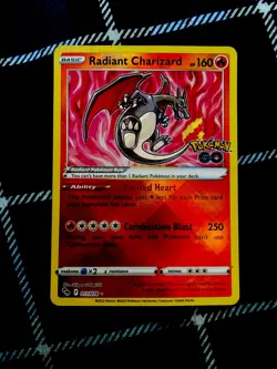 Pokemon Radiant Charizard - Pokemon GO (PGO) 011/078 Radiant Rare NM 2022 - Image 2