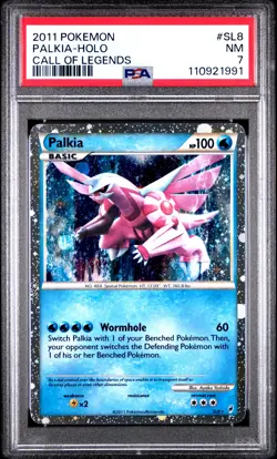 2011 POKEMON CALL OF LEGENDS #SL8 PALKIA-HOLO PSA 7 - Image 1