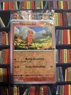 Charmander 004/165 EB Games Exclusive 151 Promo Pokemon New Sealed - Image 1