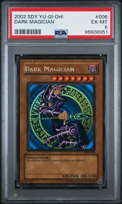 2002 YU-GI-OH! STARTER DECK: YUGI #006 DARK MAGICIAN PSA 6 - Image 1