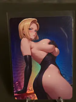 Android 18 - Dragon Ball - double-sided card - WAIFU - custom card - Image 1