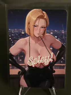 Android 18 - Dragon Ball - double-sided card - WAIFU - custom card - Image 2