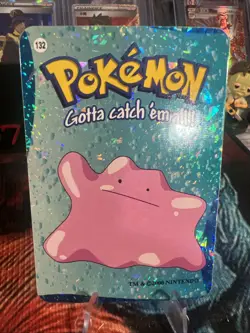 Ditto #132 - Vintage Vending Machine Prism Sticker 2000 - Pokemon Card - Image 1