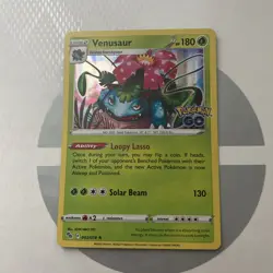 Pokemon TCG Venusaur Reverse Holo Rare Stamped Card 003/078 Pokemon Go Mint - Image 1